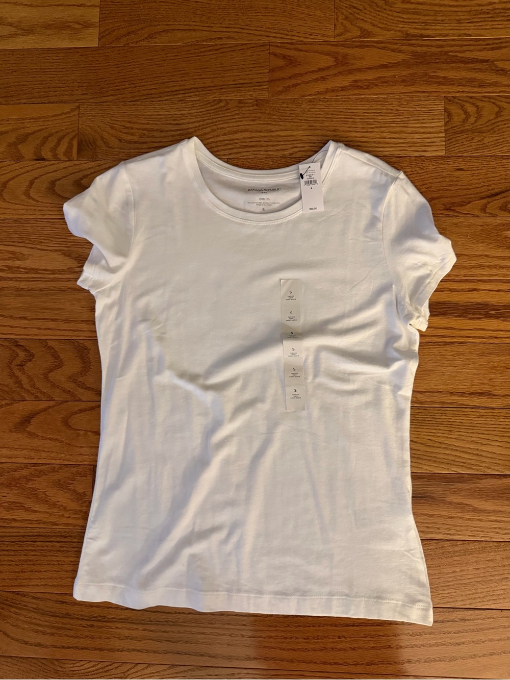 Banana Republic White Short Sleeve Crewneck Tee